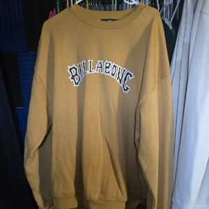 Billabong Men's Mustard Crewneck Sweater